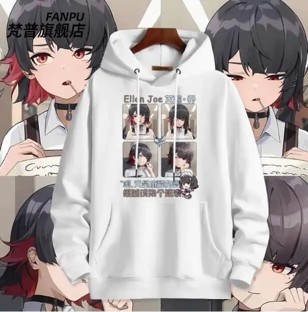 

Anime Zenless Zone Zero Ellen Joe Hooded Hoodie Cosplay Autumn Winter Men Women Coat Loose Jacket Tops anime