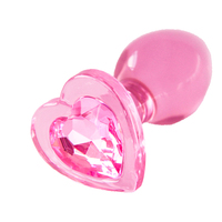 Heart Jewelled Beginner Anal Teaser Glass Comfort Plug Diamond Butt plugs Sex Toy Explore Ass Play Women Man Stimulate Orgasmic