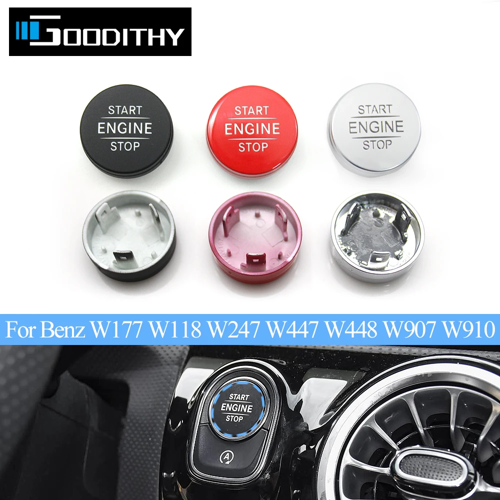 Car Engine Start Stop Push Switch Button Cover Trim Strip For Benz W177 W247 W118 W447 W448 W907 W910 2019-2026 1779051001