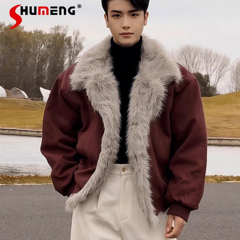 سترات قطنية عصرية للرجال لشتاء 2025 معاطف قطنية جديدة سميكة من الفرو للرجال بأكمام طويلة سترات أنيقة وأنيقة #1