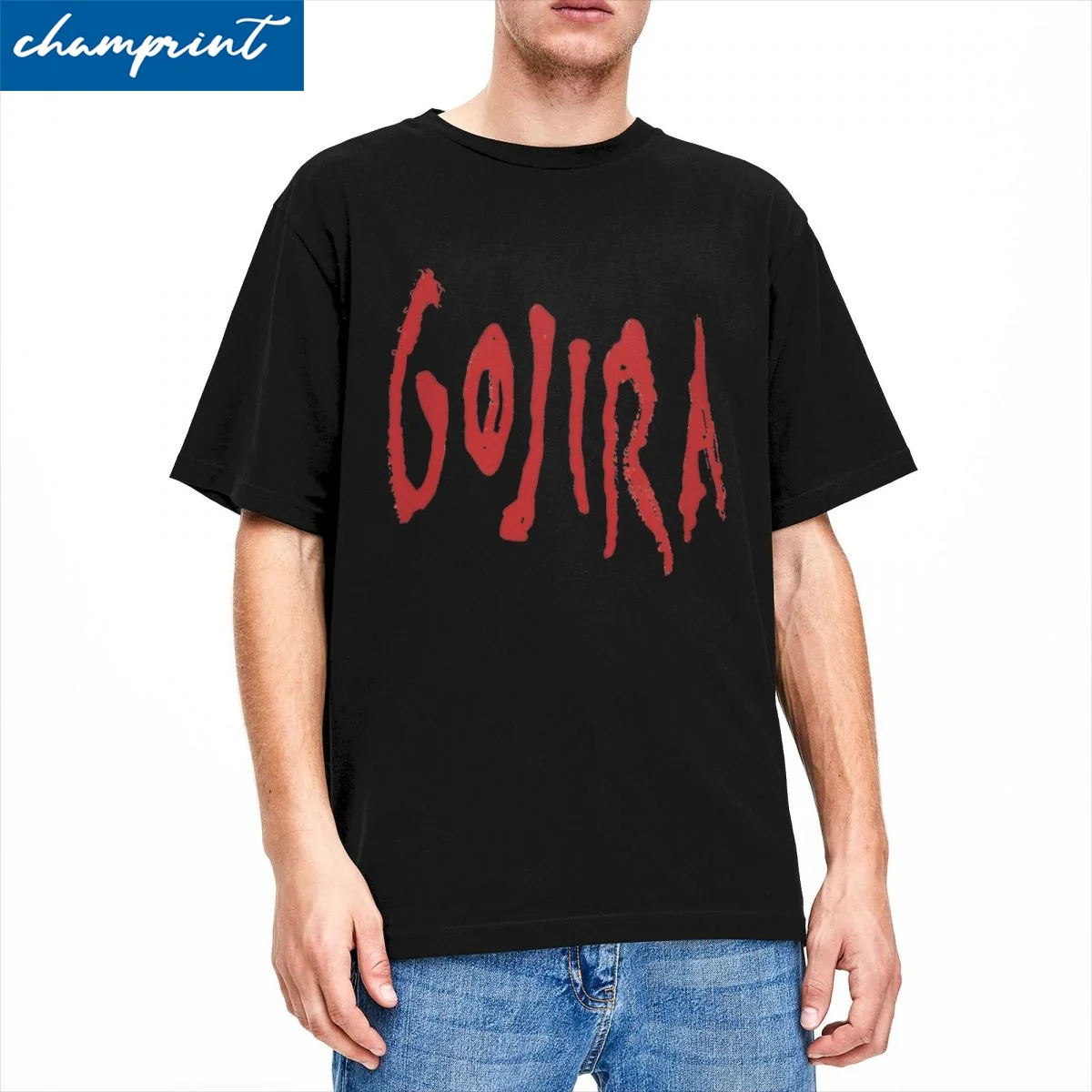 Funny Gojiras Music Logo T-Shirts Men Women's Round Neck Cotton T Shirt Short Sleeve Tee Shirt New Arrival Tops