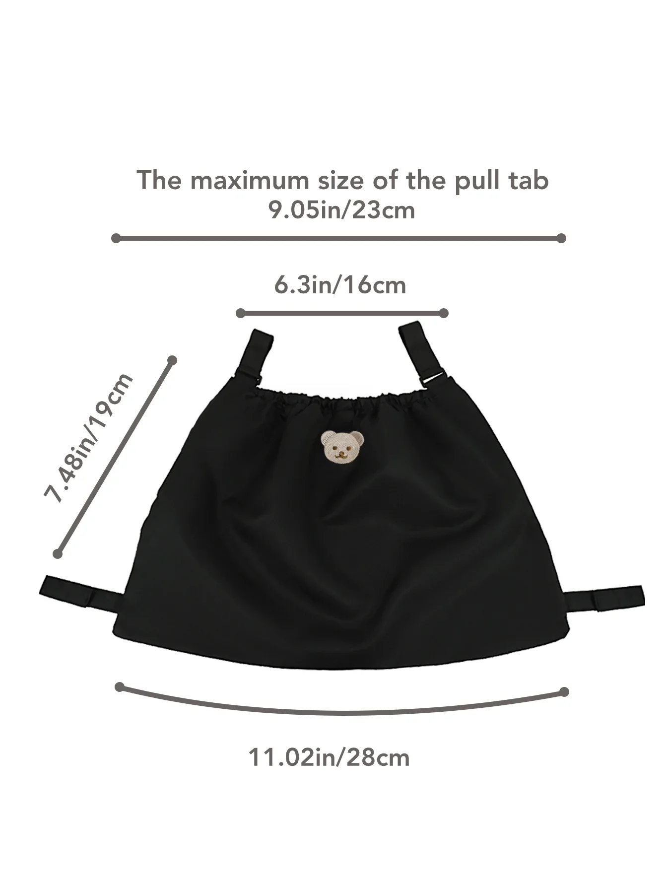 

Baby Reusable Foldable Stroller Hanging Storage Bag Large Capacity for Baby Items for Outdoor Travel Use