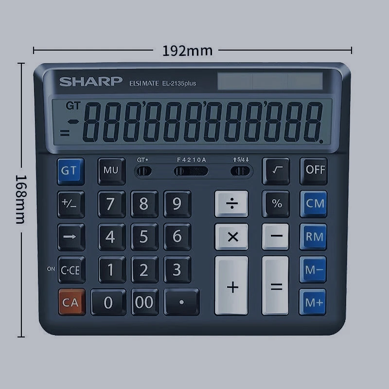 

Accounting Office Calculation Period 12-digit Solar Sharp EL-2135 PLUS Computer Button Large Bank Calculator Financial
