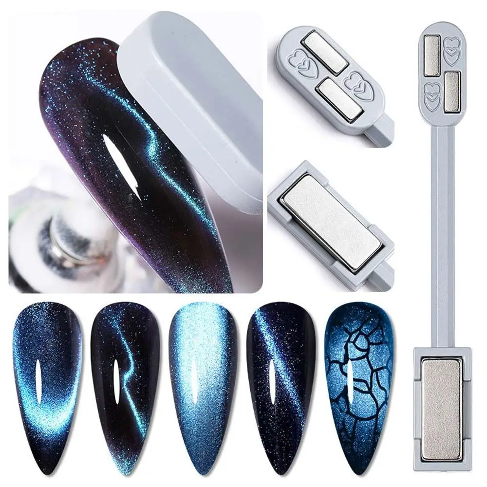 Testa di strumenti per nail art fai da te ​   Manicure Cat Eye Magnet Block Nail Art Magnet Tools Nail Polish Magnet Stick Cat Eye Magnet Stick