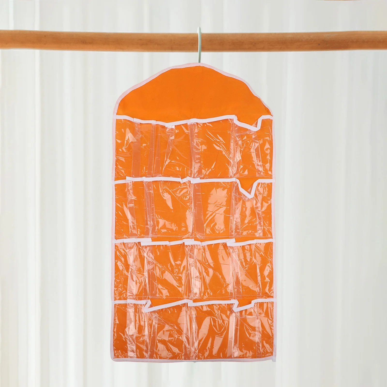 75*41CM Hanger Storage Hanging Bag Organizer Pouch 16 Pocket Accessories Clear Door Holder Home Shoe Rack Tidy Hot