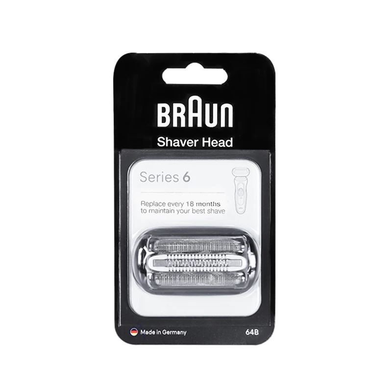 

Насадка для бритвы Braun 64B, сменная Бритва для чувствительной кожи, с фольгой, подходит для Braun электробритва Series 6 / 6 Pro