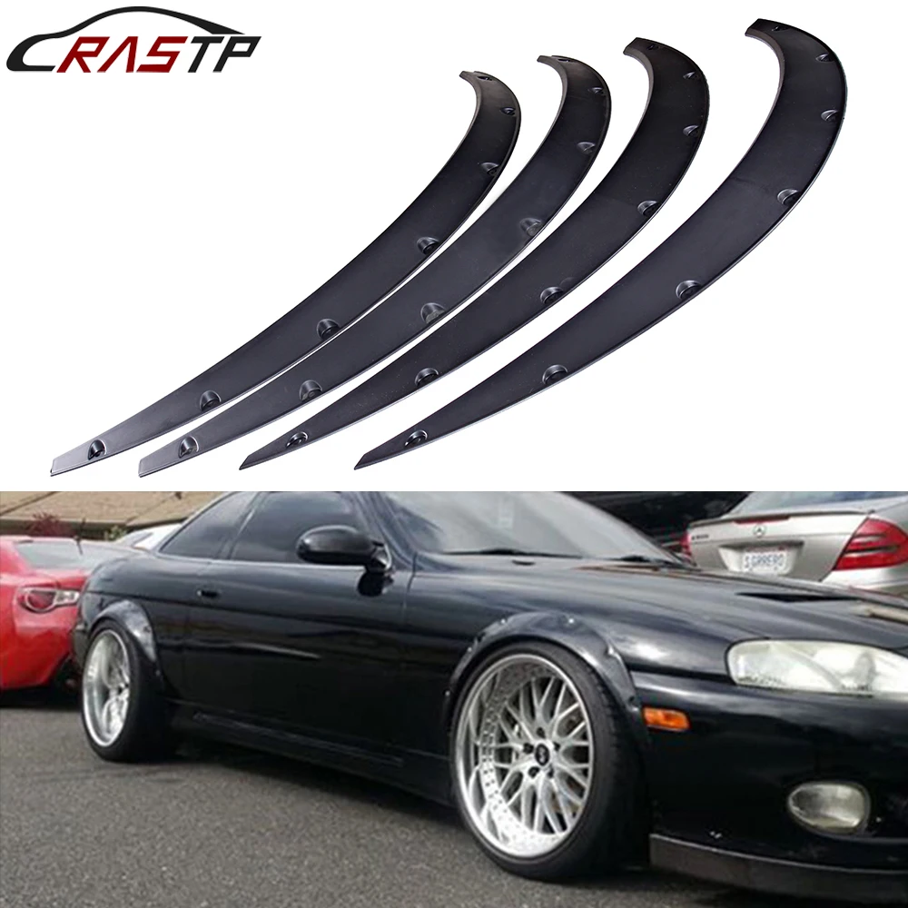 

RASTP-4Pcs/set Hellaflush Wide Fender Flares Universal Arch Wheel Eyebrows Ant-Scratch RS-LKT016