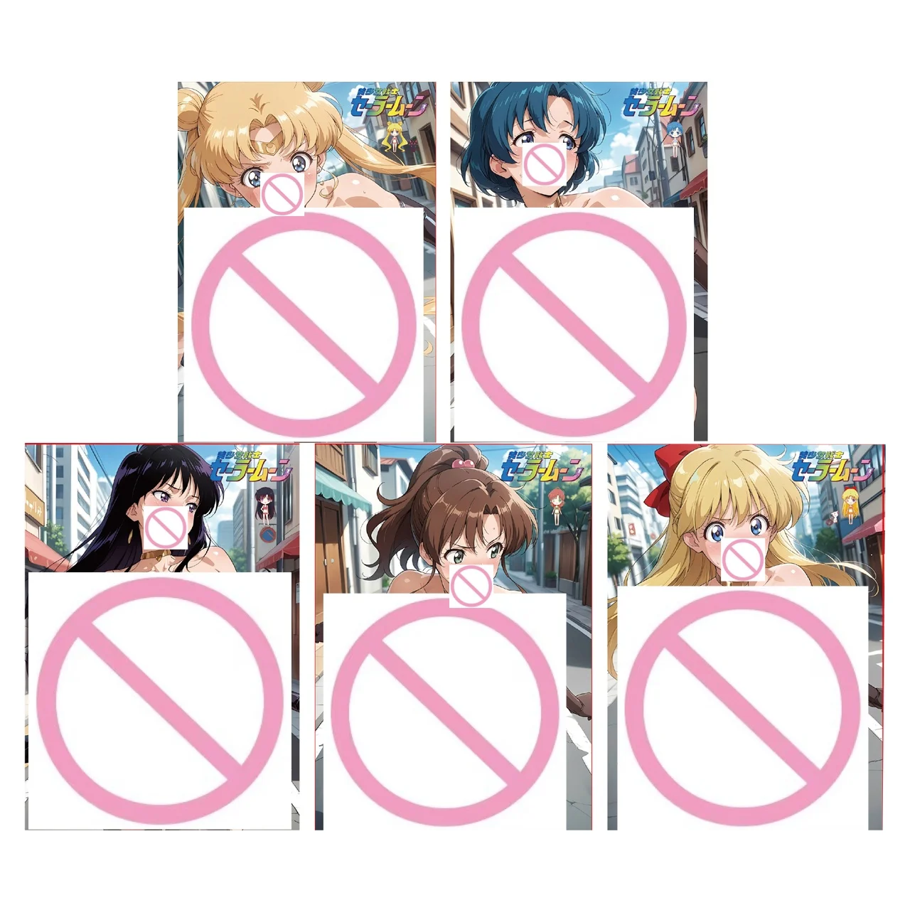 5pcs/set Sailor Moon Diy Usagi Tsukino Ami Mizuno Folding Flash Card ACG Goddess Story Rei Hino Makoto Kino Anime Game Card Toy