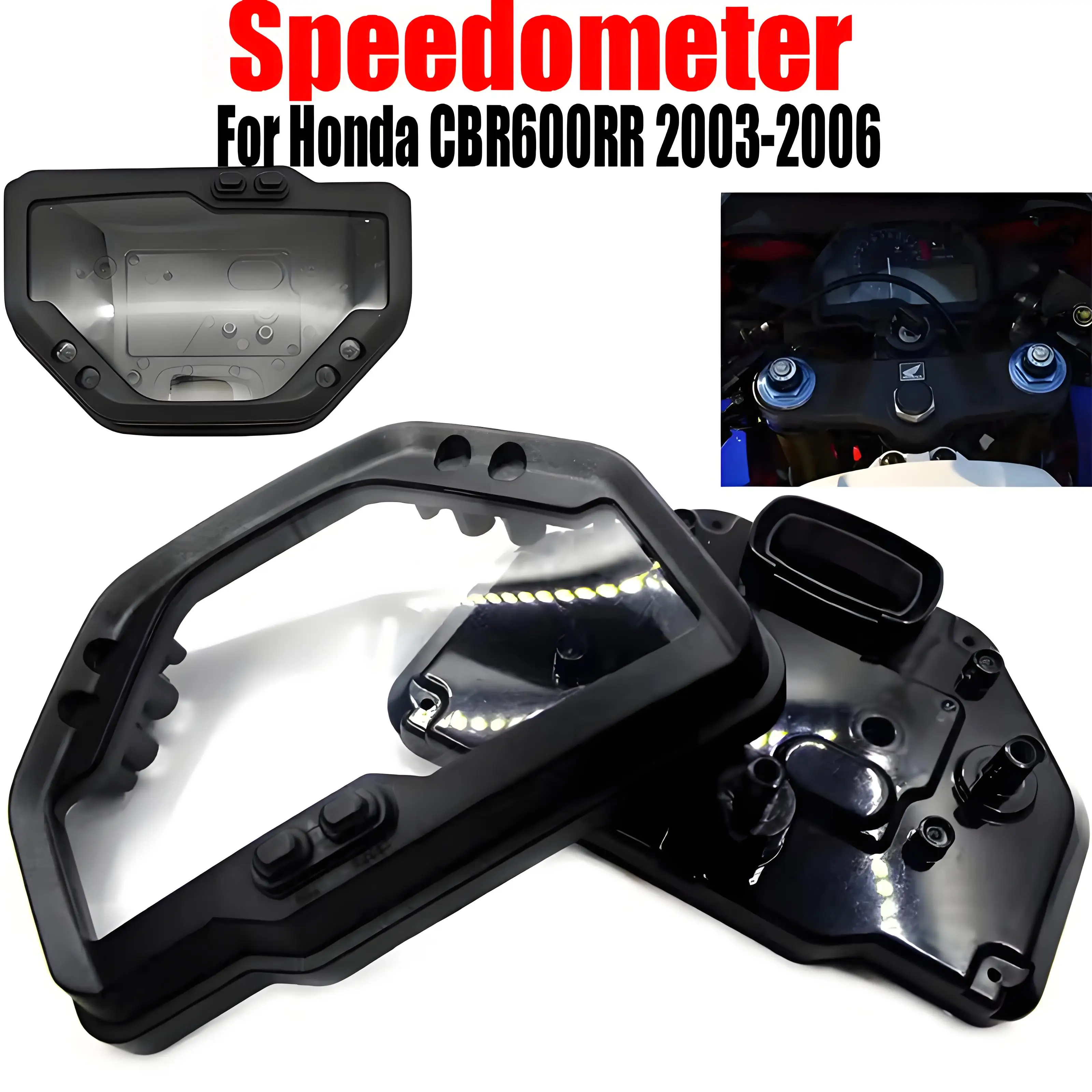 

Для Honda CBR600RR CBR 600RR CBR 600 RR 2003 2004 2005 2006, корпус прибора, спидометр, тахометр, крышка корпуса датчика