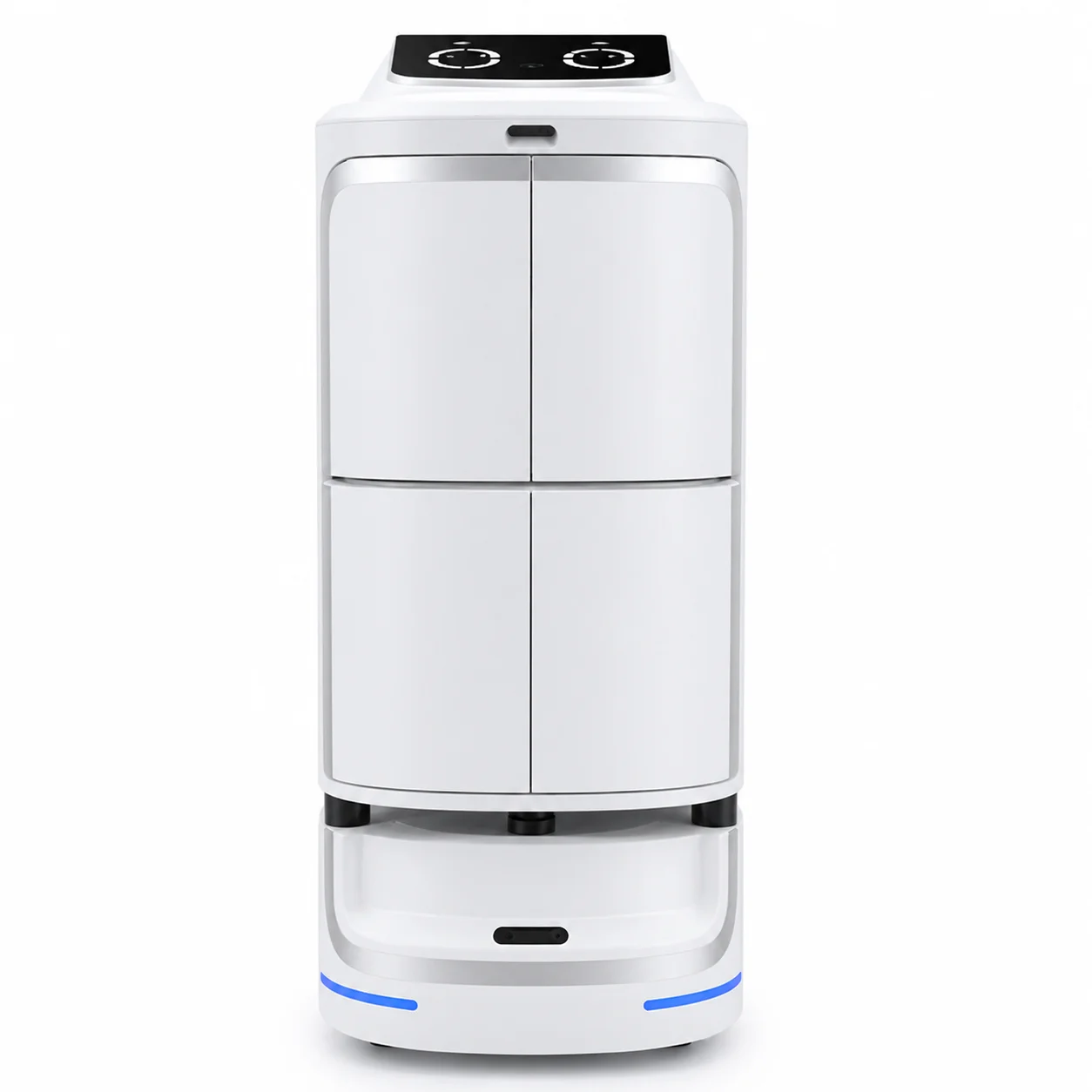 Smart Hotel Delivery Robot with Elevator Control 100kg Payload Dual Cabin Room Service Robot