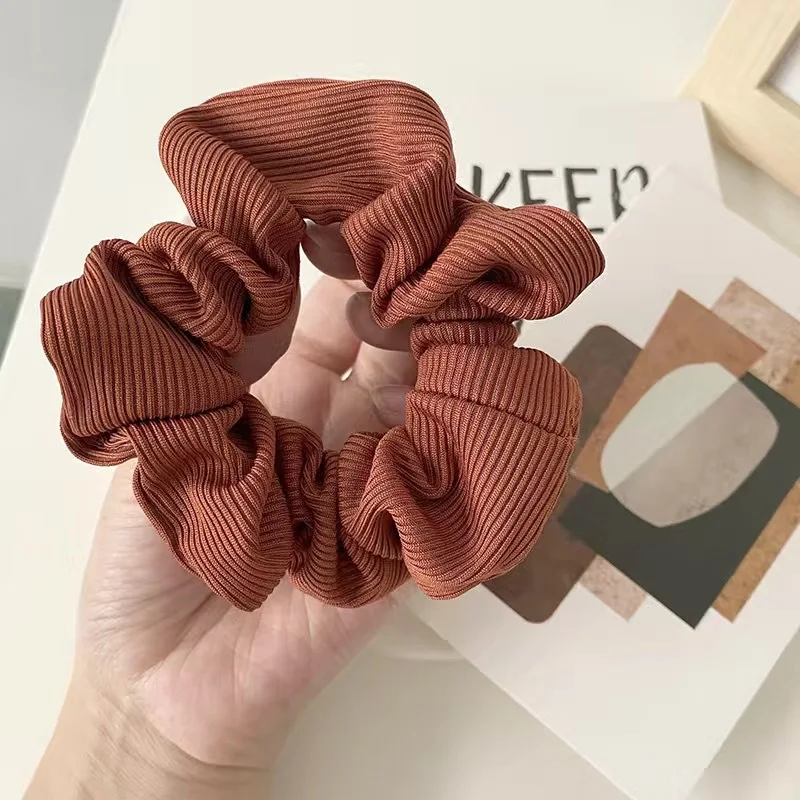 Großhandel 6 teile/paket Frauen Mädchen Mikrofaser Scrunchie Pack Gestrickte Stoff Chouchou Lot Koreanische Japan Mode Scruncies Set 2022 – Detail 8