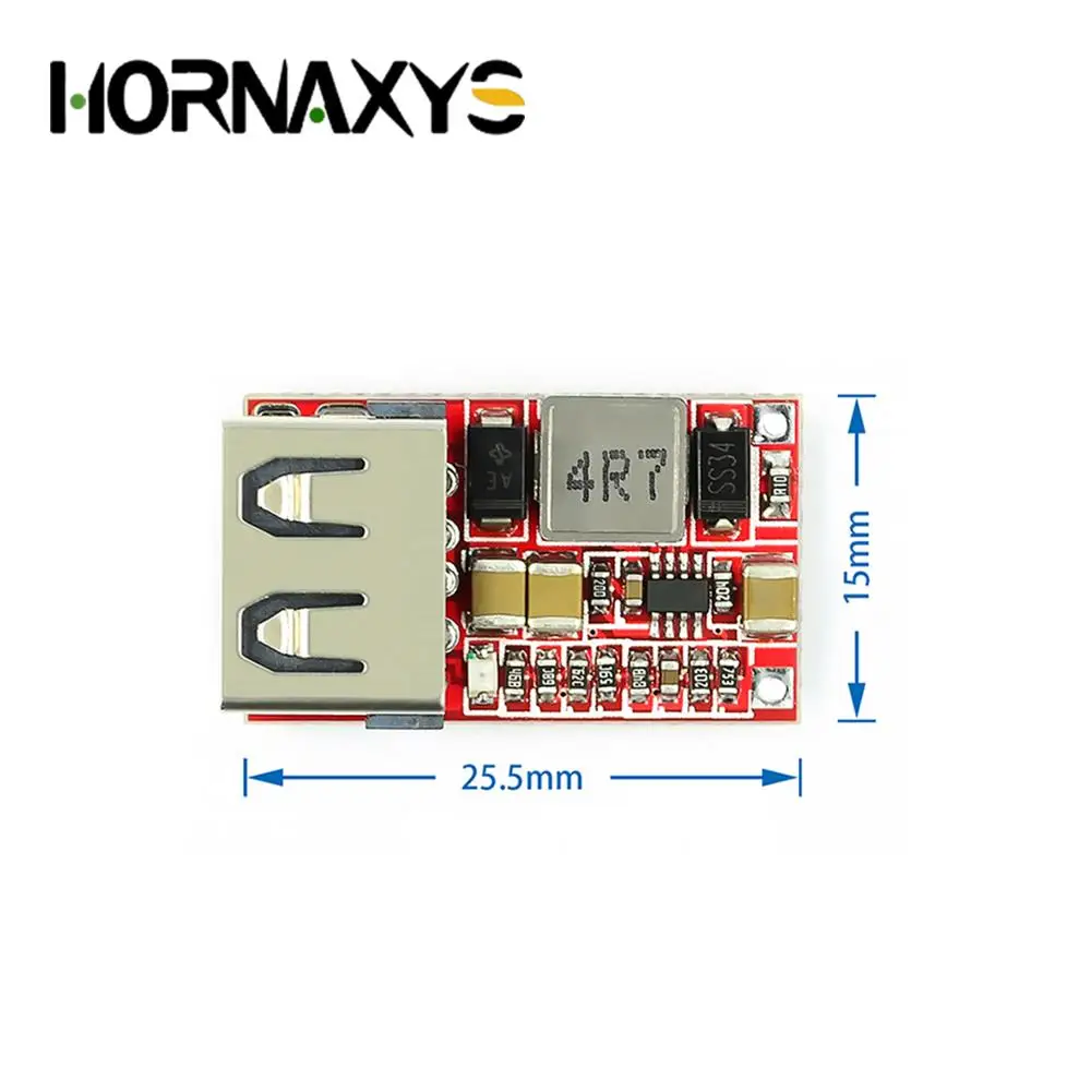 5/10pcs DC-DC Converter Phone Charger Car Power Supply Board Efficiency 97.5% 6-24V 24V 12V to 5V USB Step Down Buck Module