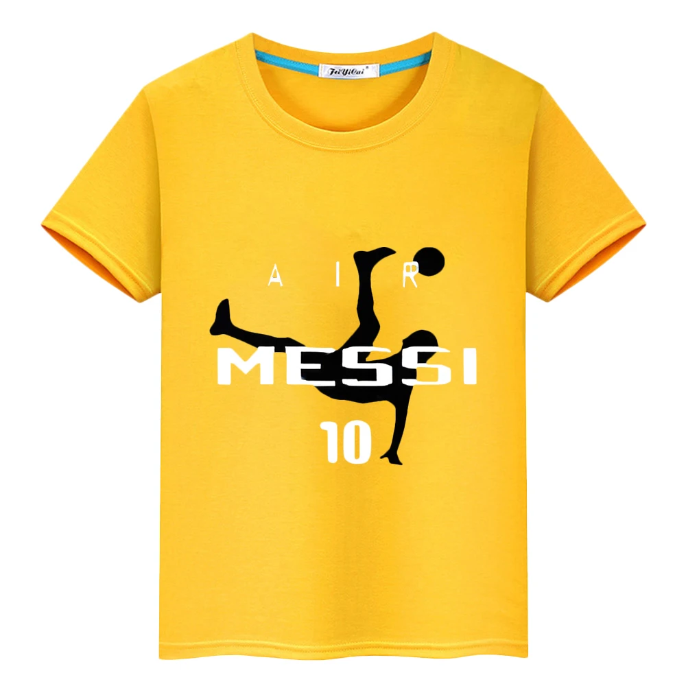 

Football messi avatar printed T-shirt Casual Short 100%Cotton Kawaii anime Tees boys Cute Tops y2k one piece kids clothes girls