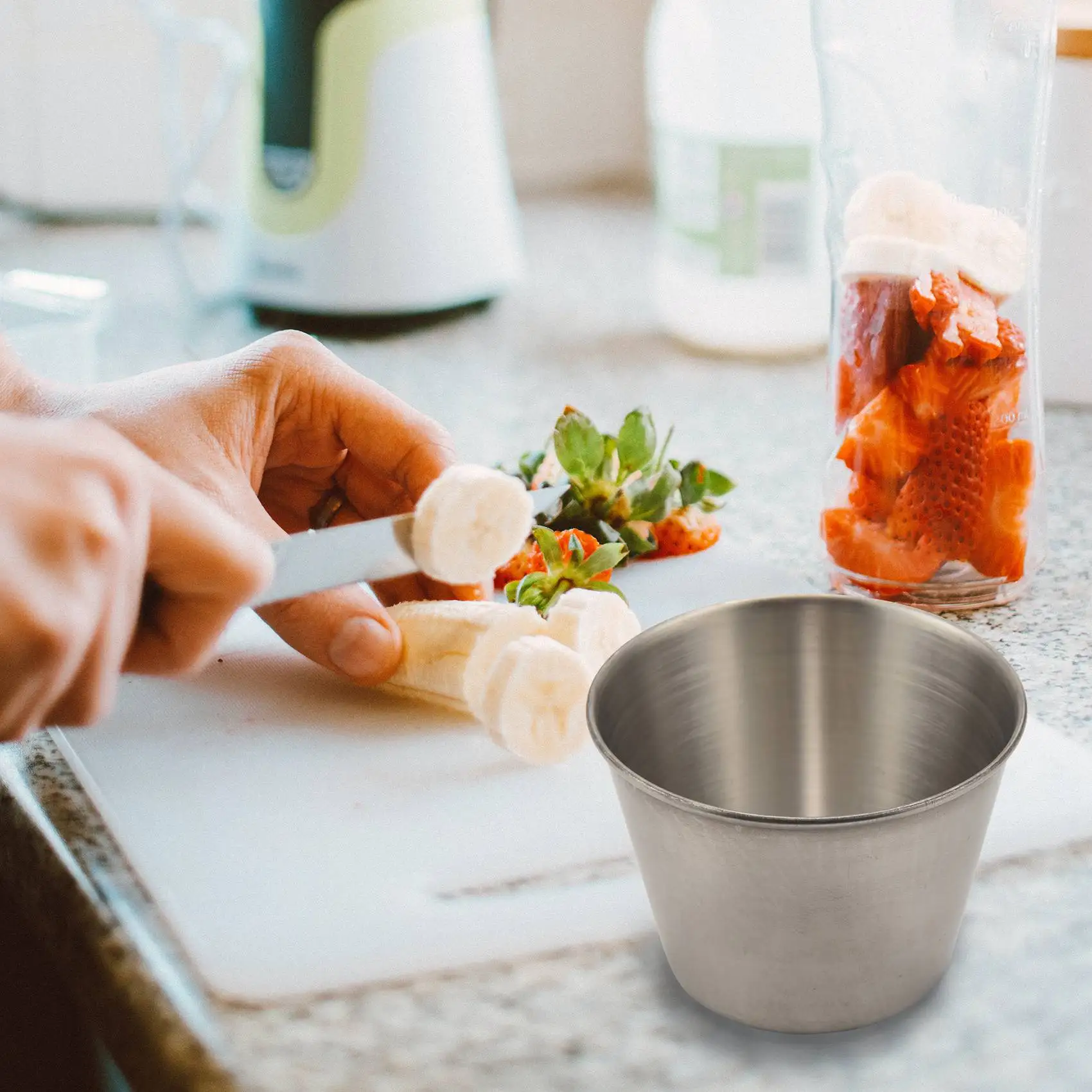 24-pack roestvrijstalen kruidensausbekers, commerciële dompelsausbekers, Ramekin kruidenbekers portiebekers