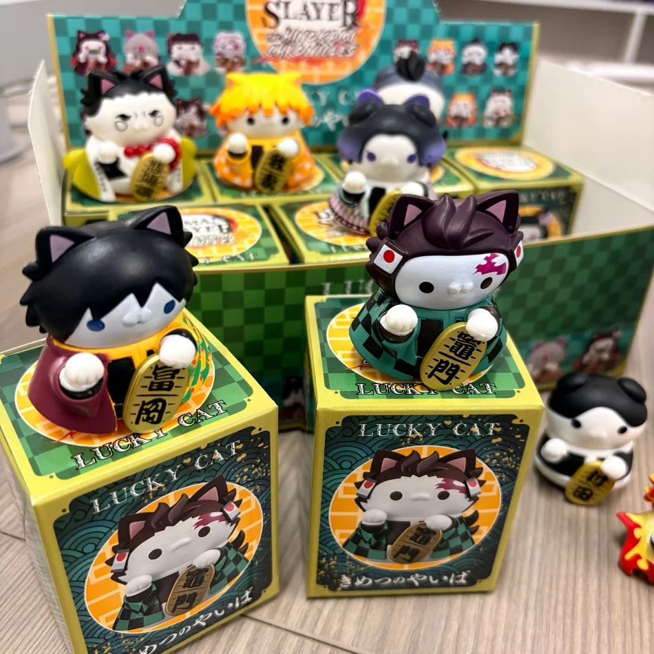 Figura Coleccionable Mugen Train Mega Cat Lucky Cat Q, Figura de Acción, Mercancía de Anime