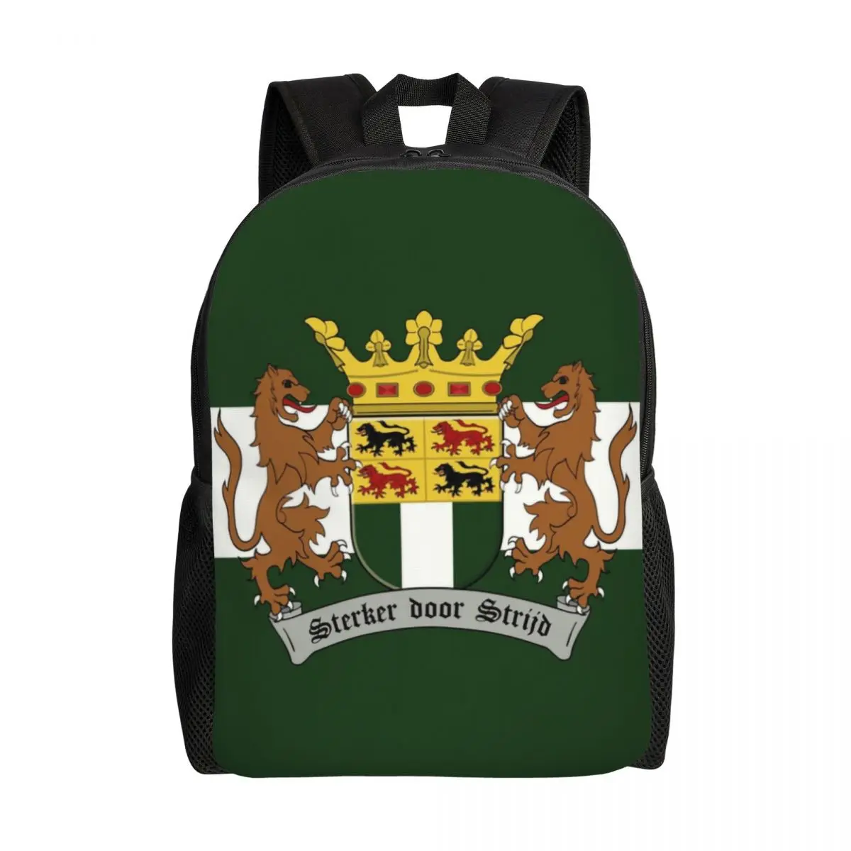 Mochila escolar universitária personalizada para homens e mulheres, Van Rotterdam, brasão, bandeira da Holanda, mochila casual