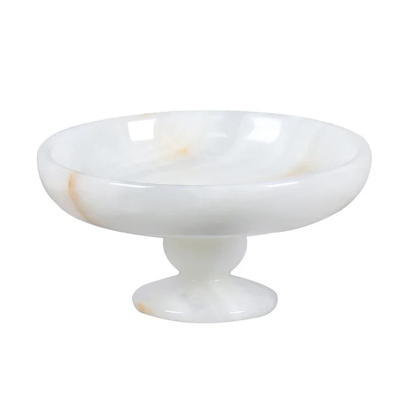New Chinese natural jade dried fruit plate, living room TV cabinet, coffee table desktop storage dried fruit snack plate