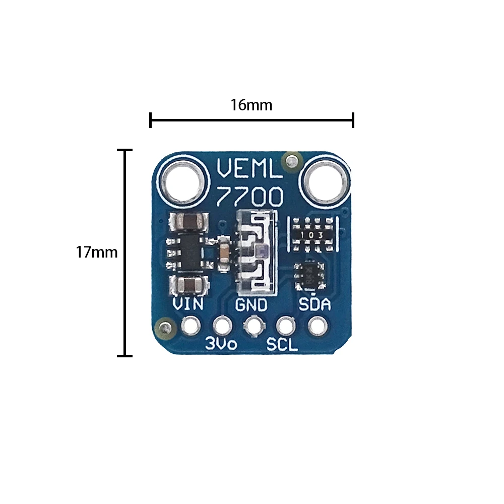 Módulo de sensor de luz ambiental VEML7700 Sensor de luz brillante con interfaz I2C de 16 bits