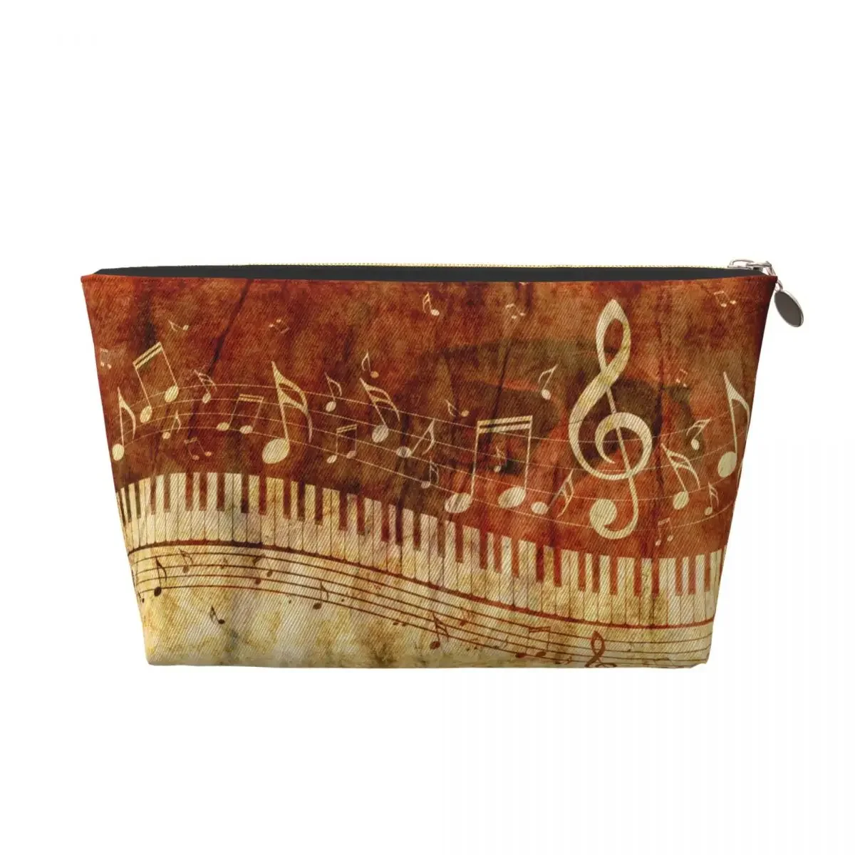 Custom Piano Keys Musical Notes Makeup Bag Women Travel Cosmetic Organizer Kawaii Storage Toiletry Bags