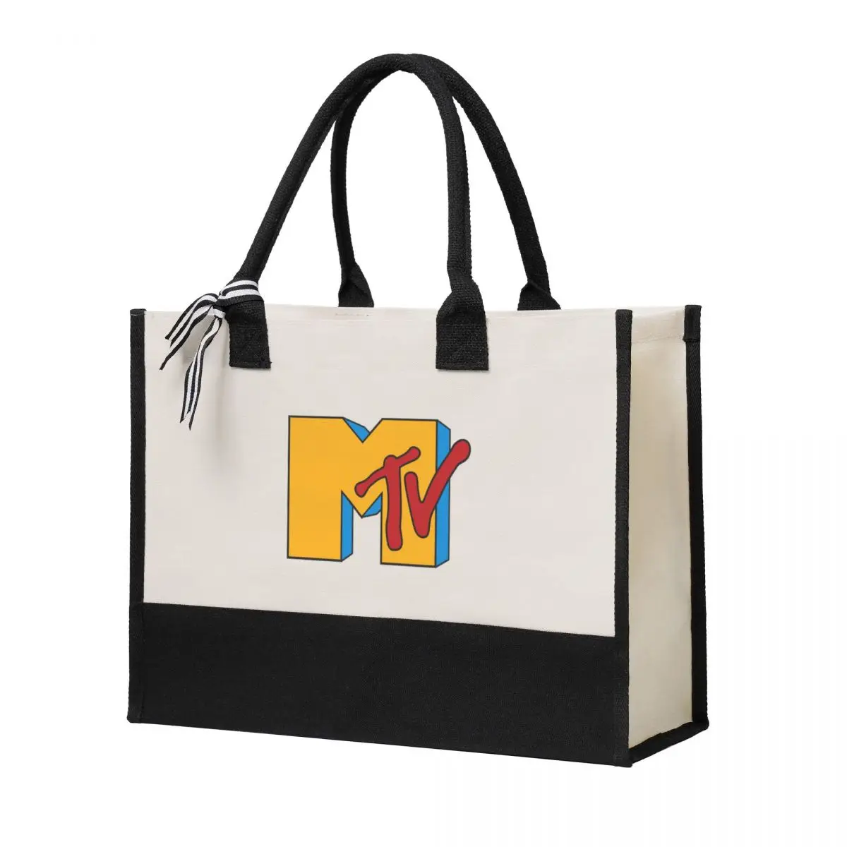 Sac en toile MTV Music Television, sac à provisions, décoration de mariage, sac de voyage, meilleur cadeau de mariage