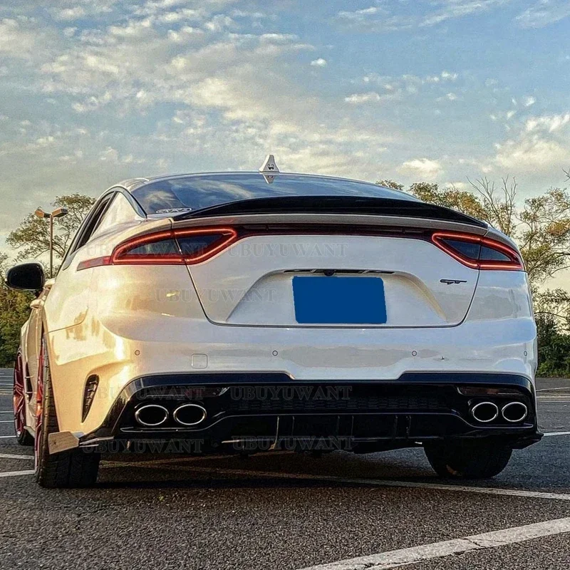 

Use For KIA K8 Stinger Spoiler Real Carbon Fiber Rear Wing R Style Sport Accessories Body Kit 20142015 2016 2017 2018 2019