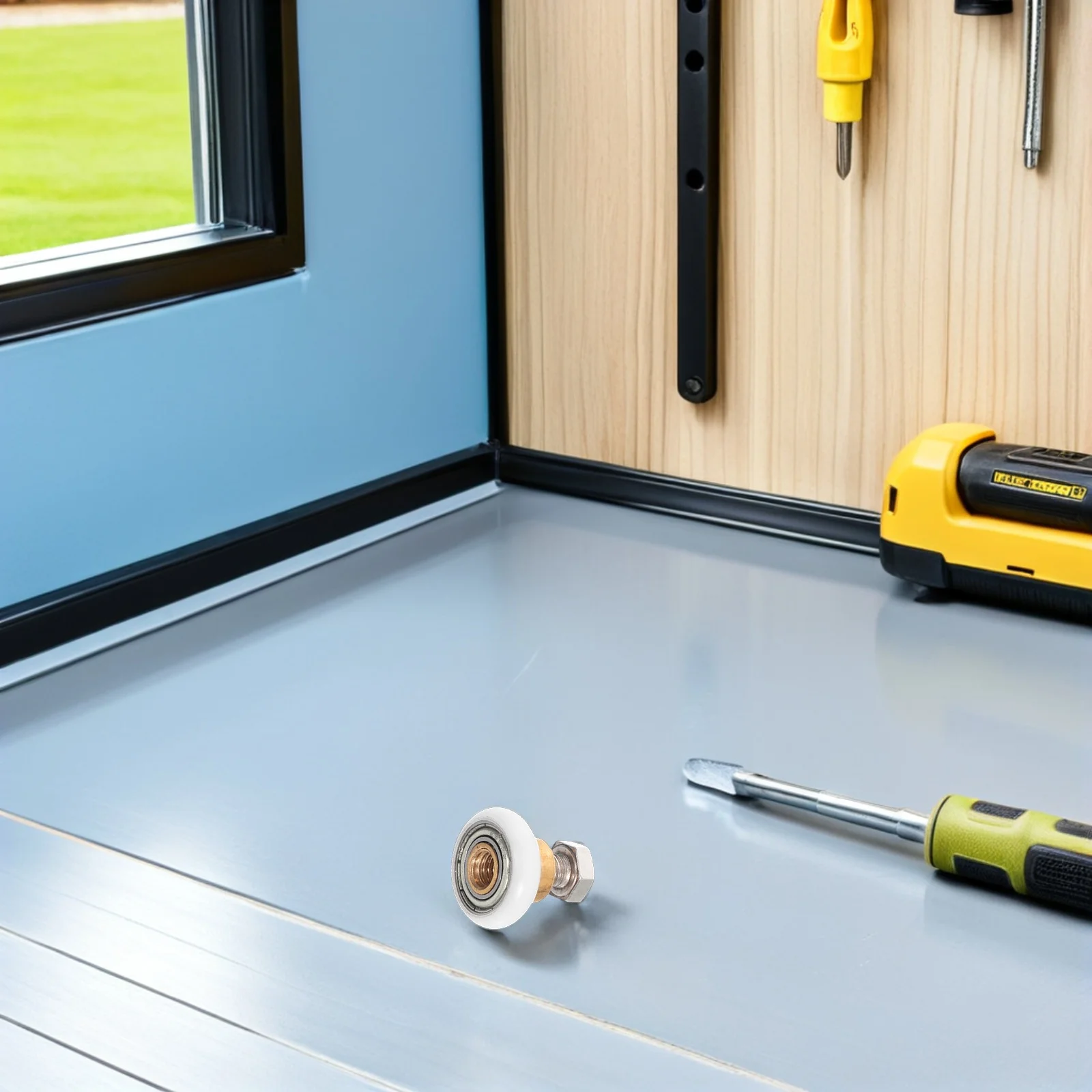 

4Pcs Shower Door Rollers Sliding Glass Door Rollers Replacement Heavy Duty Nylon Metal Bathroom Glass Runner Smooth Sliding