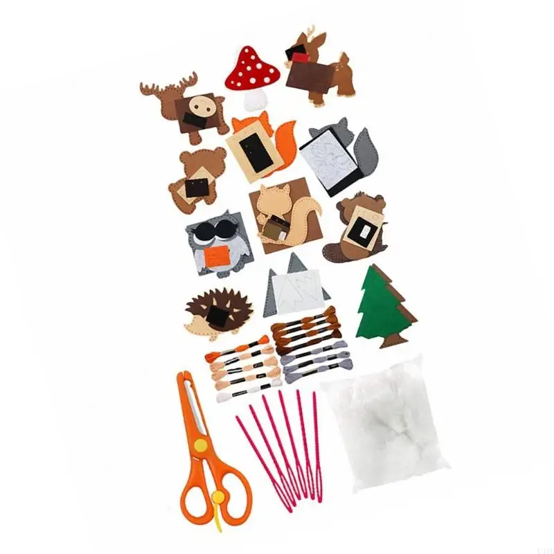 L38E ปลอดสารพิษ Felt Art เย็บของเล่น Creative Craft Project สำหรับก่อนวัยเรียนประถมศึกษา