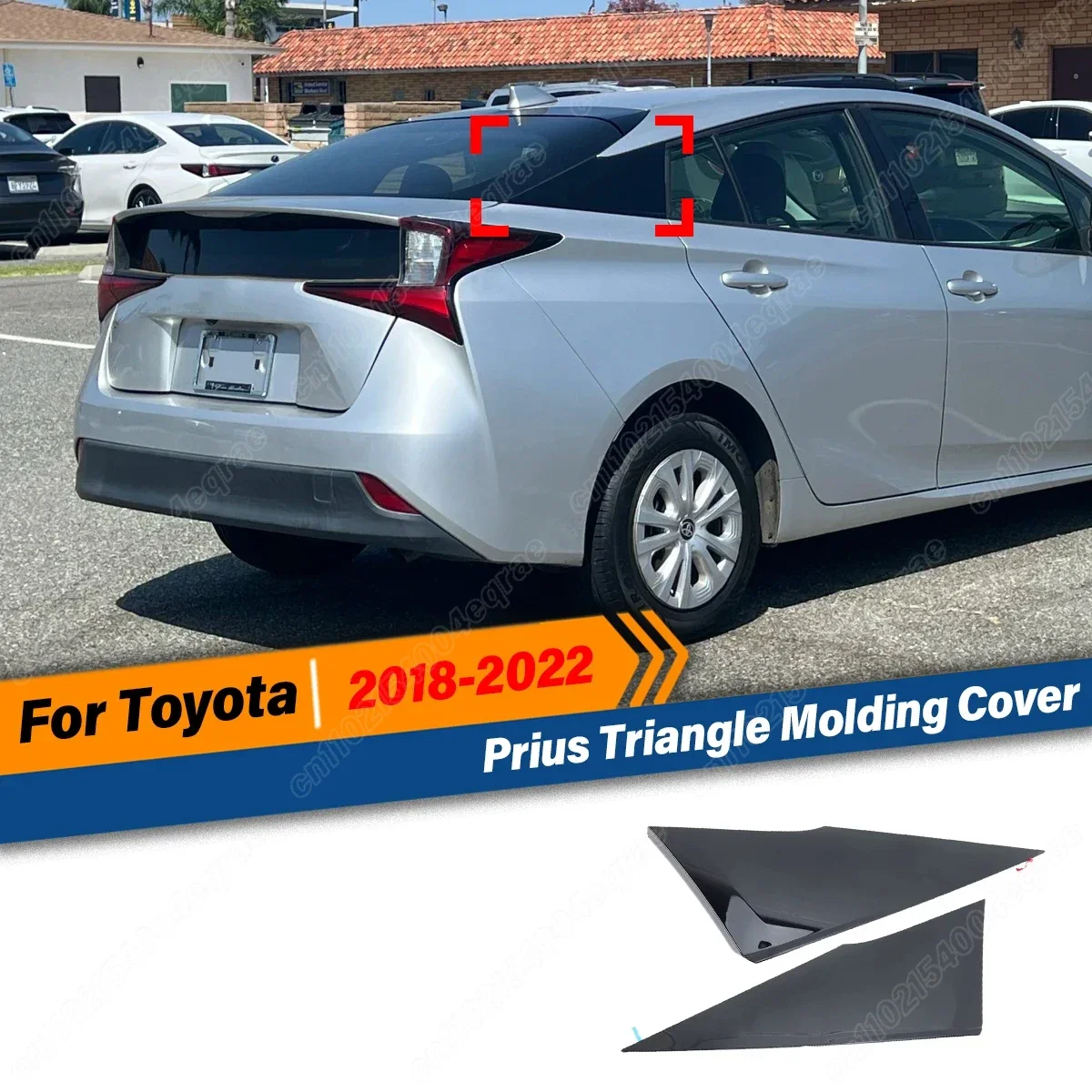 

For Toyota Prius 2016 2017 2018 2019 2020 2021 2022 Rear Door Window Triple-Cornered Trim 62505-47012 62505-47011 Parts Body Kit