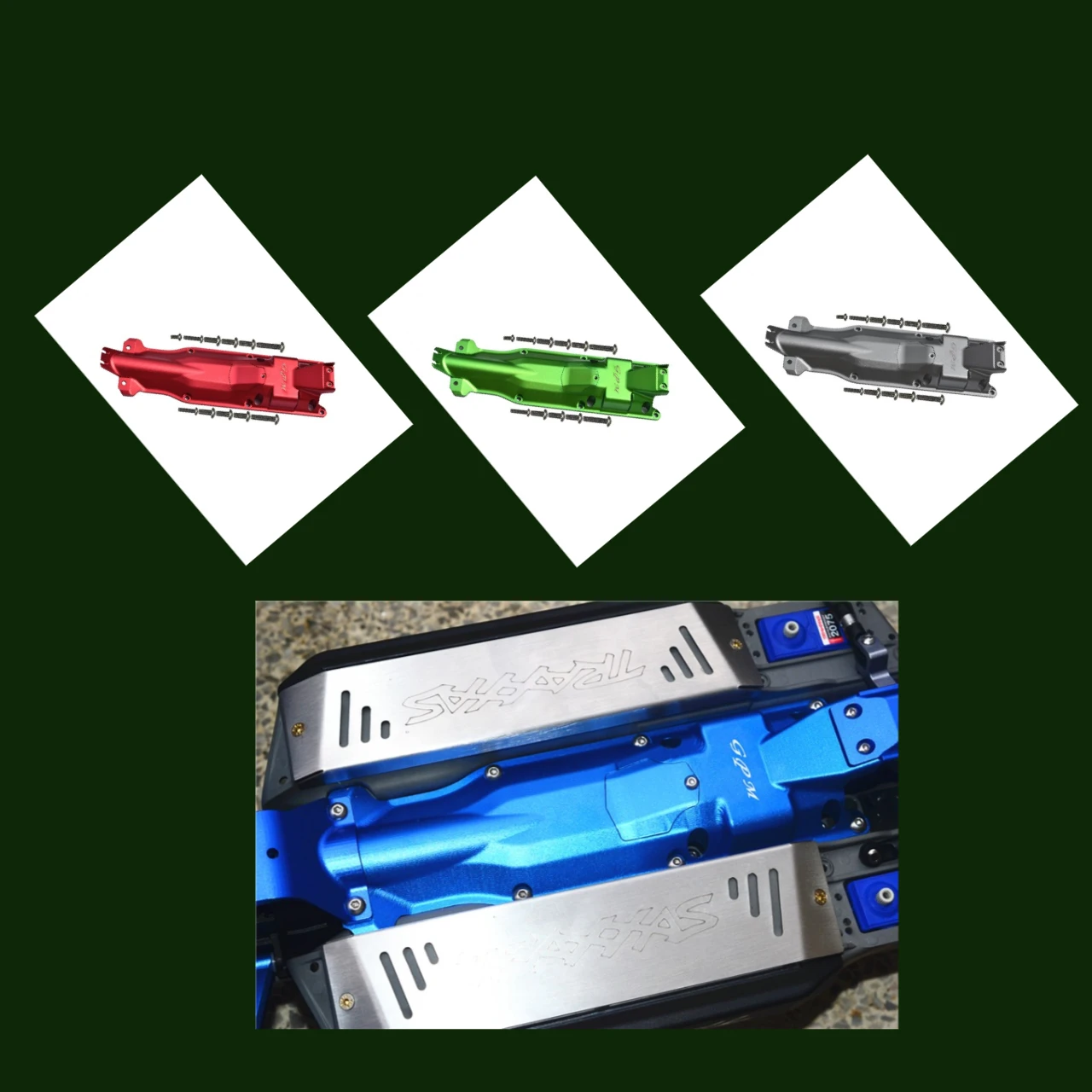 

Алюминиевая 3D защитная пластина GPM для среднего шасси для TRAXXAS 1/10 E-Revo 2.0 5367X