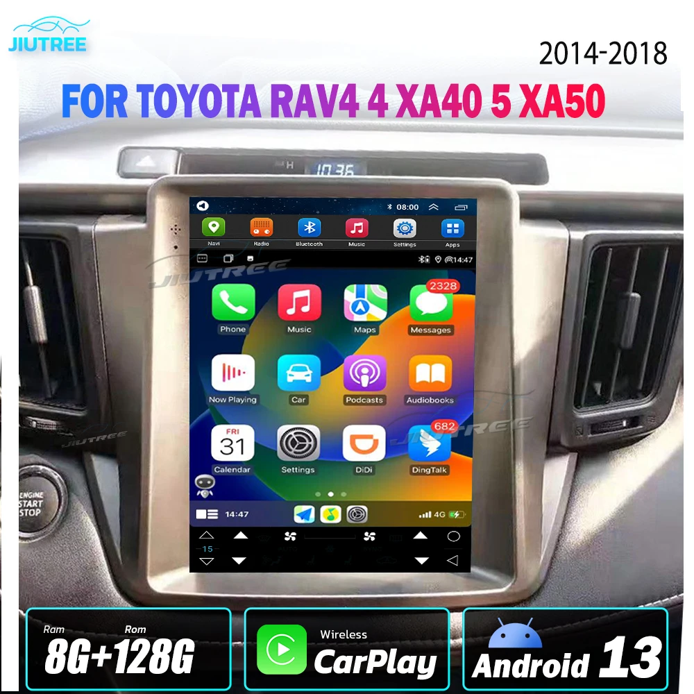 

Автомобильный мультимедийный плеер Android 13 для TOYOTA RAV4 RAV-4 2014-2018, автомобильное радио, экран в стиле Tesla, GPS, стерео, видео, навигация, головное устройство