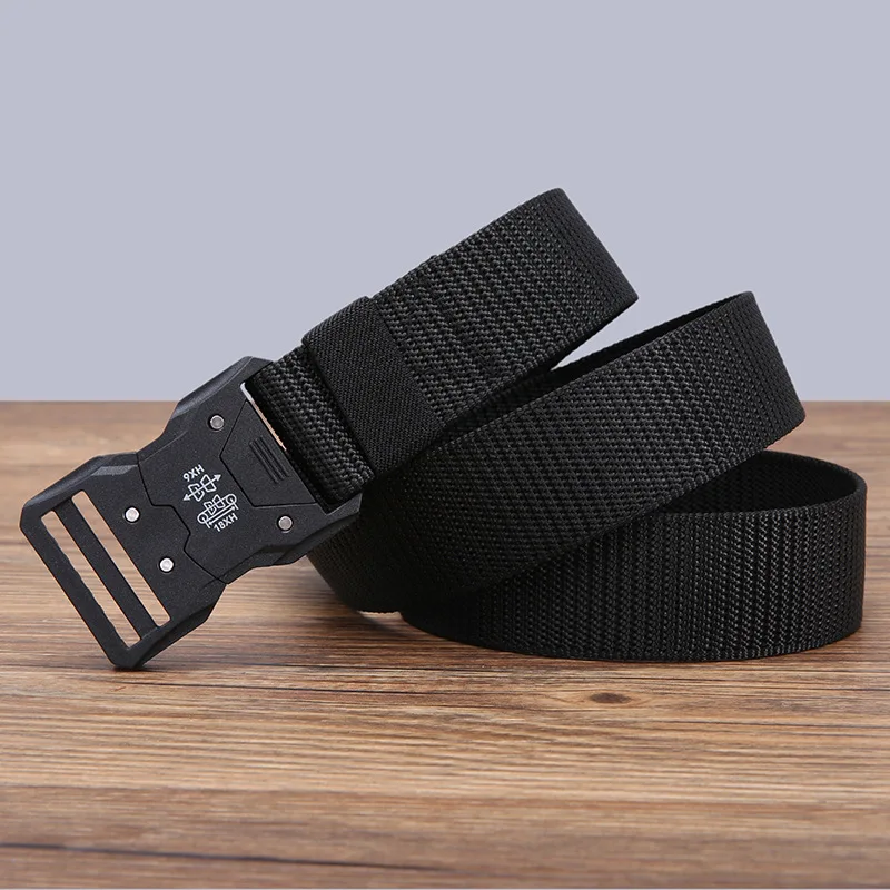 الرجال الحد الأدنى التكتيكية حزام النايلون قماش عمال البلاستيك مشبك عارضة الرياضة العمل بانت حزام عالمي مقاومة للاهتراء #4