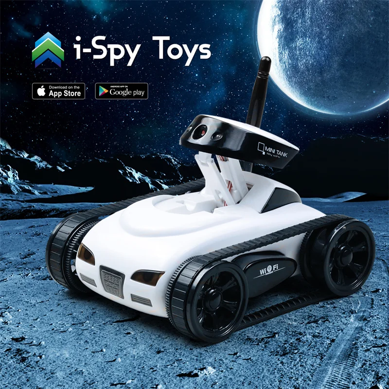 

I-Spy Toy 4 Channels Remote Control Small Tank With Camera WIFI Mobile APP Control Wireless Spy Tank Chindren Toy
