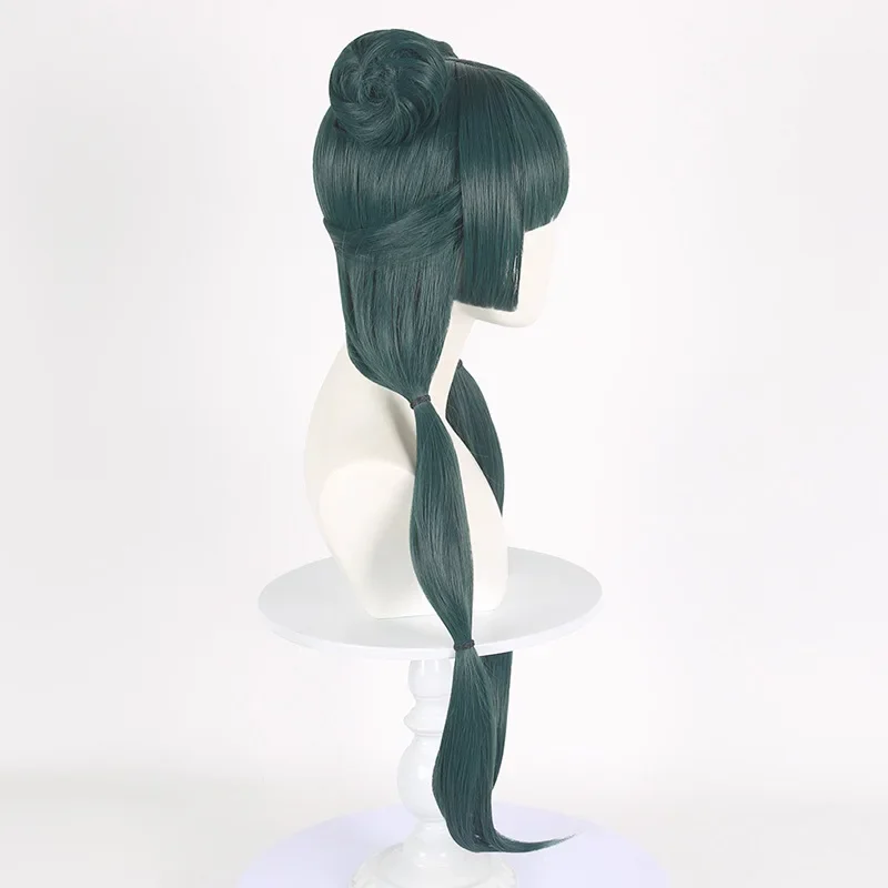 High Quality Maomao Cosplay Wig The Apothecary Diaries Dark Green Heat Resistant Synthetic Hair Party Anime Mao Mao Wigs +WigCap view 4
