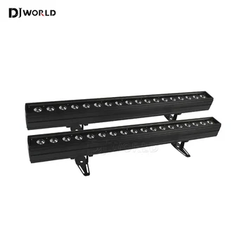 2 pçs 18x18w conduziu a luz de lavagem de parede rgbw a + u 6in1 dmx barra de linha de led luz de lavagem de palco lâmpada de corrida de cavalos efeito de iluminação de fluxo dj