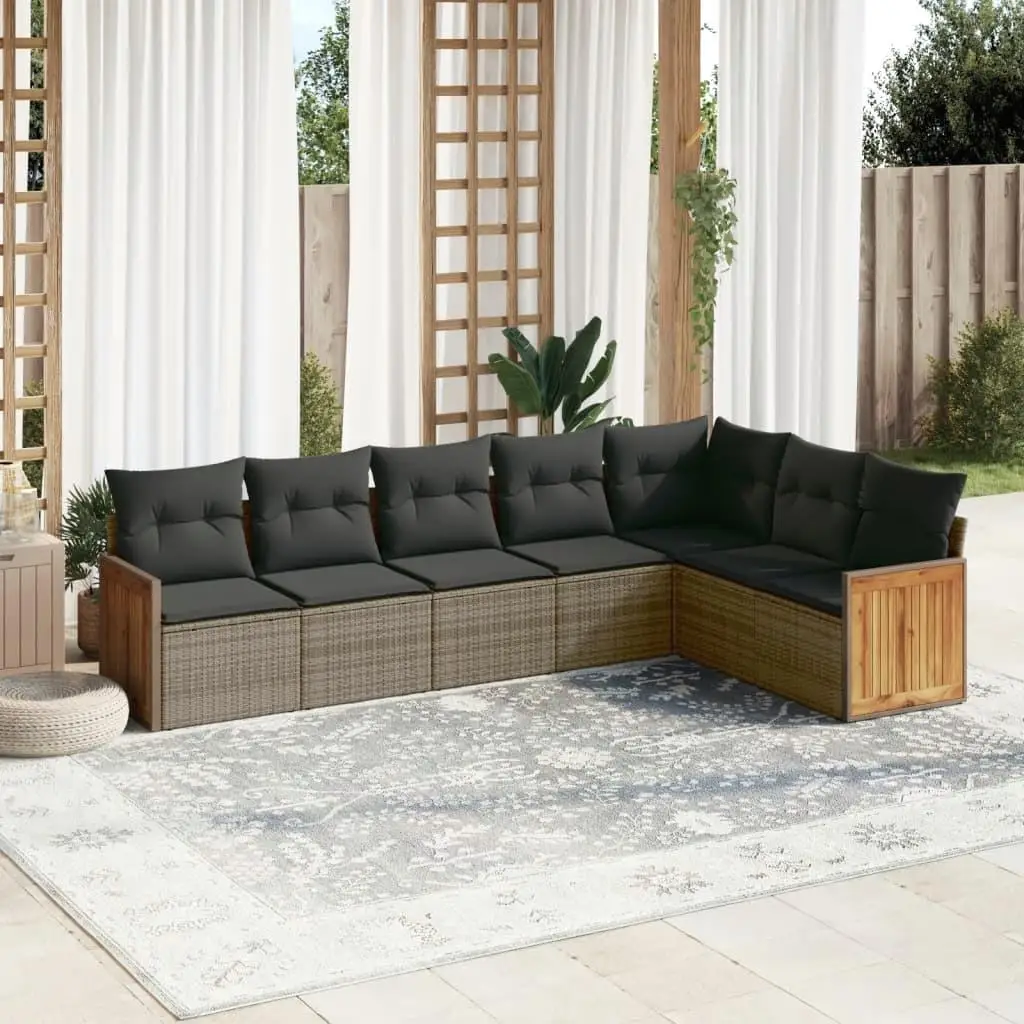 

Comfortable Grey Outdoor Patio Sofa Set Modern Design Durable Cushions Stylish Lounge Seating for Garden and Balcony