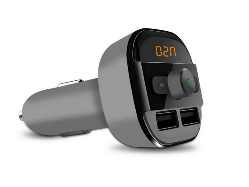 Car Bluetooth V4.0 FM Transmitter, Dual USB Fast Charger Handsfree Kit TF U Disk MP3 WMA Music Player