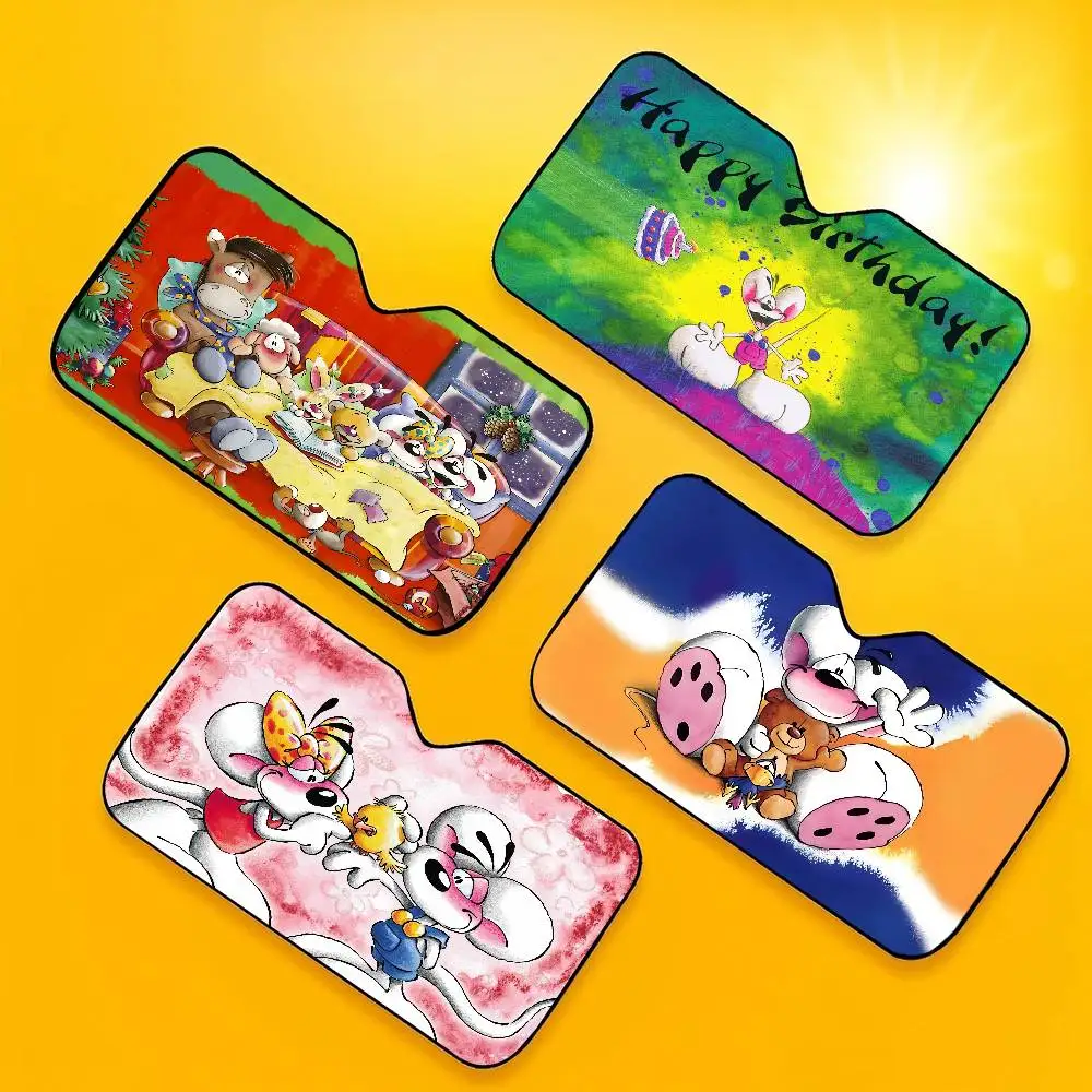 Cartoon D-Diddl Windshield Sunshade Anime Cute Car Front Windshield 70x130cm Sun Visor Heat Reflector