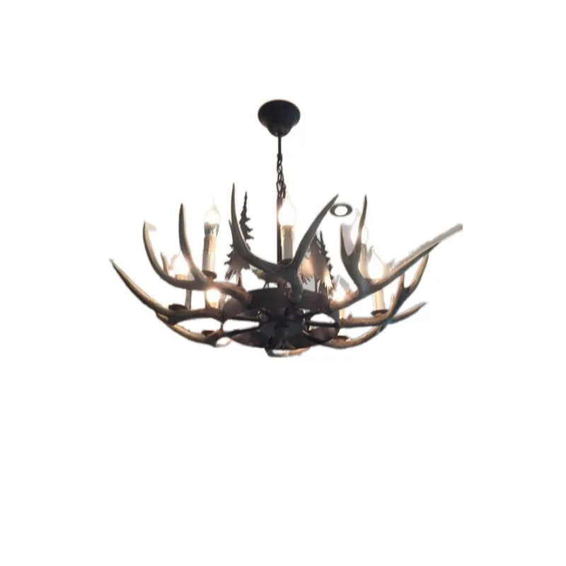 Lampu ruang tamu resin kreatif ruang makan bergaya pedesaan Amerika loft kopi