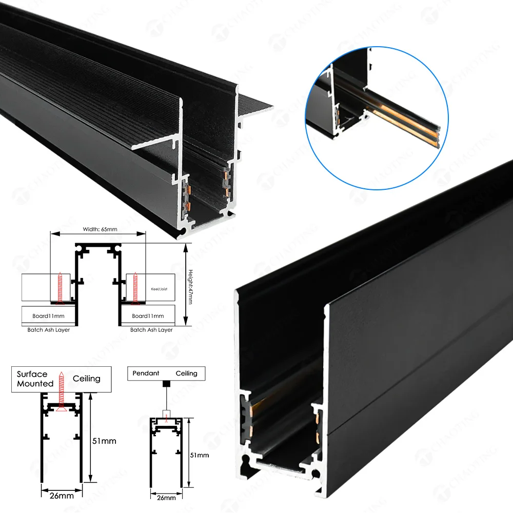 Dimmable Tuya Zigbee Sistema Inteligente, Dali, Dimmable, Superfície embutida, Magnet Spot, Track Lights, COB, 48V LED, Iluminação da trilha magnética