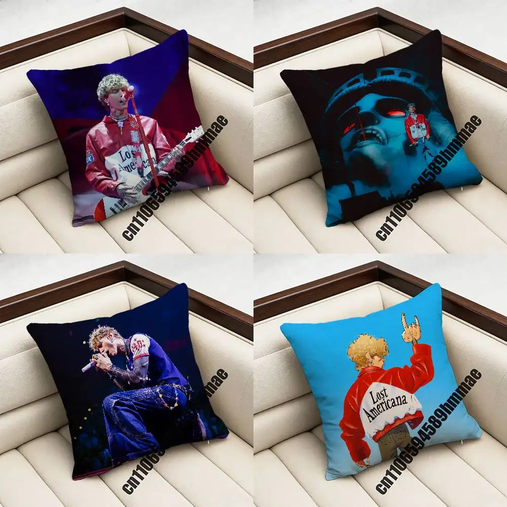 

For M-MGK Lost Americana Throw Pillow Case Sham 45x45cm 40x40cm Square Car Pillowcase Pad Cushion Cover
