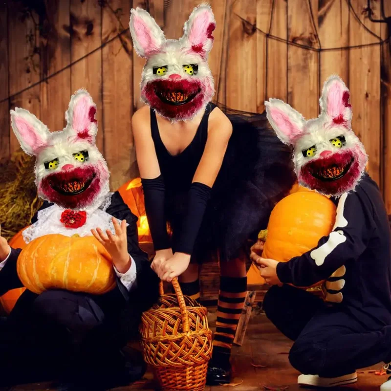 Horrible Scary Rabbit Bear Animal Mask Halloween Cosplay Face Mask Party Make-up Cartoon Headgear Carnival Masquerade Mask Props