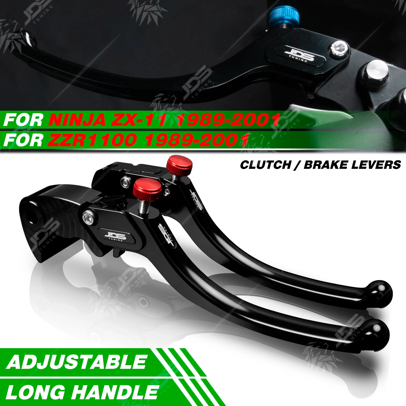 

JDSTUNING для Kawasaki NINJA ZX11/ZZR1100 1989-2001, тормозной рычаг, набор рычагов сцепления, длинная ручка, рычаги, аксессуары для мотоциклов, запчасти
