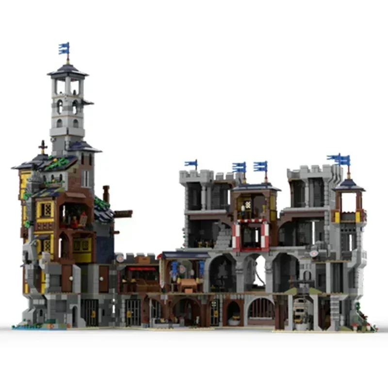 Moc Building Bricks Military Castle Model Black Falcon Trebuchet Technology Modular Blocks Gift Christmas Toys DIY Sets Assembly