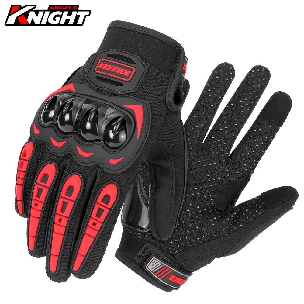 

Мотоциклетные перчатки с полным пальцем, сенсорный экран, мотогонки, защитное снаряжение для езды на мотоцикле, мужские летние дышащие перчатки для мотокросса