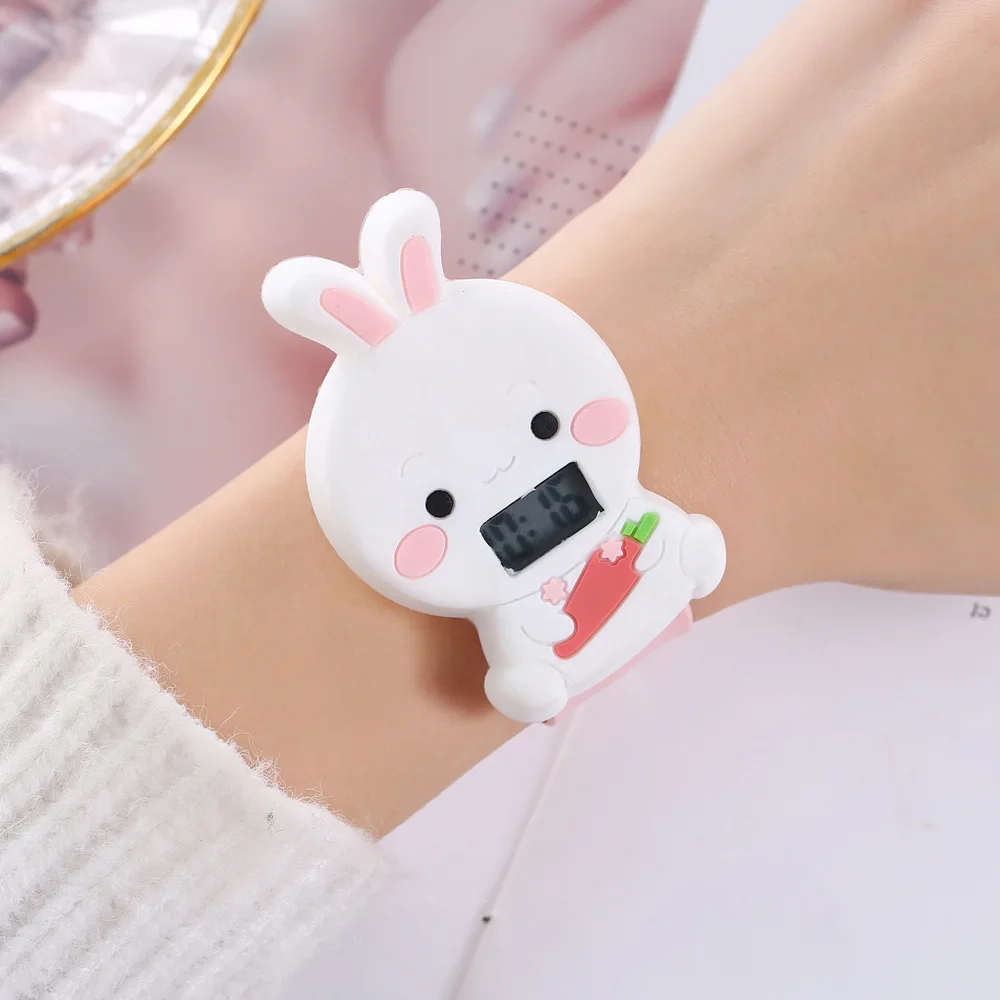 Cartoon Animal Children's Electronic Watches For Boys And Girls Cute Pat Table Children's Early Education Time Cognitive Toys