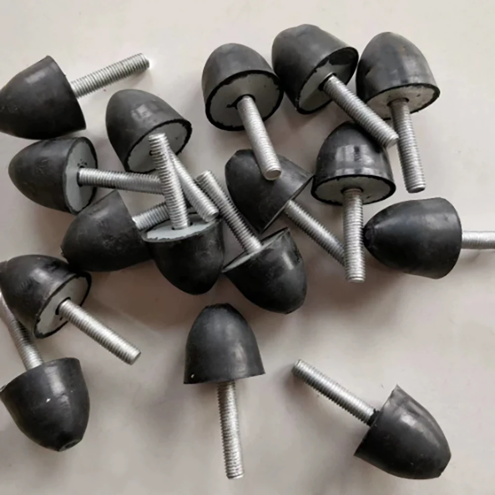 VP-Type Conical Pointed Water Droplet Shaped Rubber Shock Absorber M6 M8 M10 M12 M16 Circular Buffer Screw Foot Rubber Pad