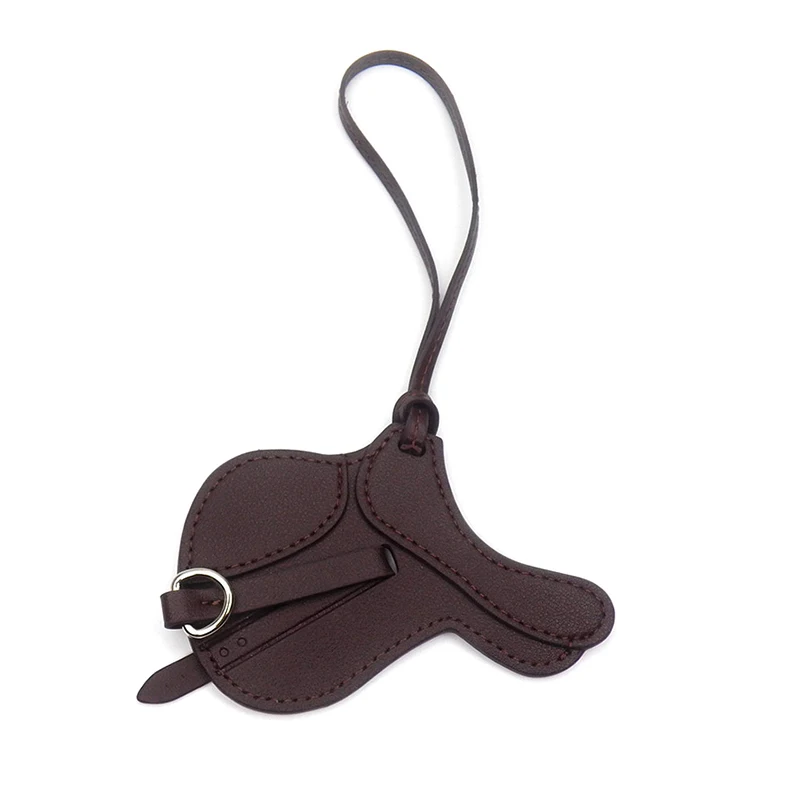 Fashion Soft Leather Saddle Bag Charm Hanging Decoration Ornament  Bag Ornaments For Lady Handbag Bag Accessories