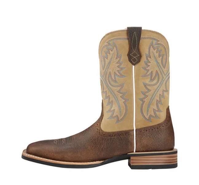 Retro-Stickerei Western-Stiefel für Herren, Schwarz-Braun, Cowboy-Piratenstiefel, Handgefertigt, Unisex, Elegante Reit- und Outdoor-Schuhe – Detail 5