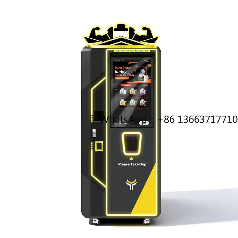Automatic Mixing Protein Shake Vending Equipment, Custom Maquina Expendedora De Proteinas para centro de fitness