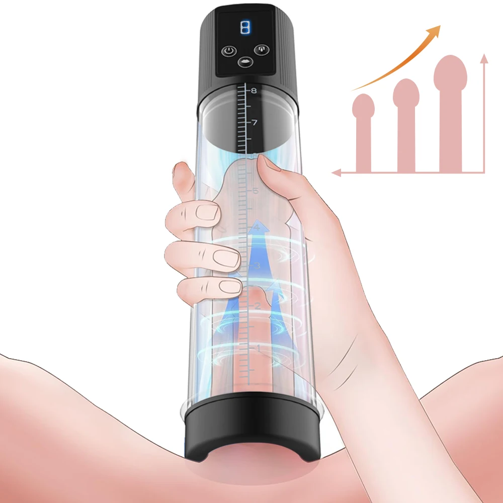 Electric Penis Pump Penis Enlargement Extend Pump Male Masturbators Cup Sucking Electric Penis Trainer Dick Pump Sex Toy for Men